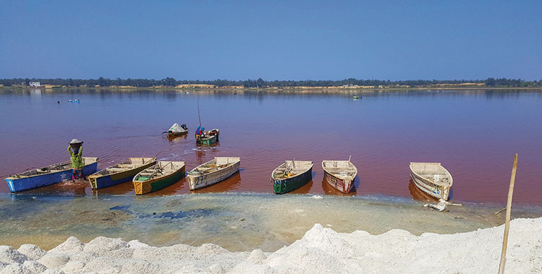Pink Lake at Retba